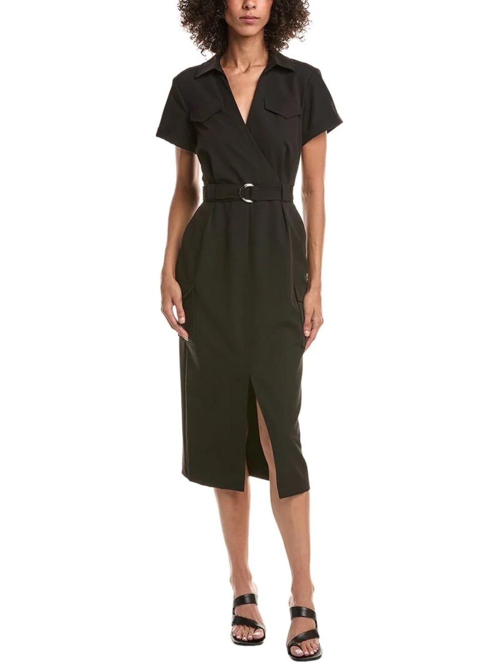 NWT Derek Lam 10 Crosby Utility Dress in Black, Size 10